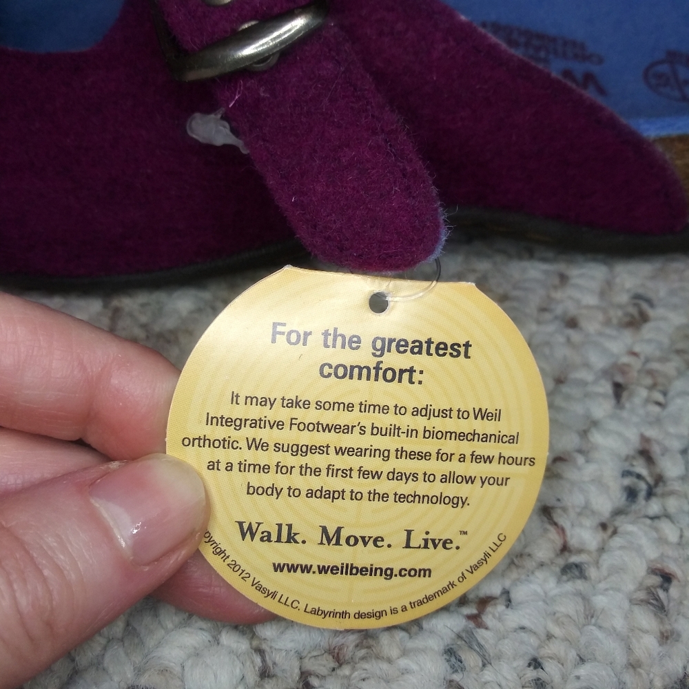 Dr. Andrew Weil Rasberry Wool Orthaheel Tech Women's Clogs - Picture 6 of 9